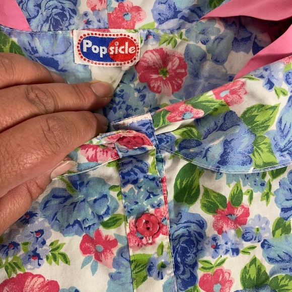 Popsicle vintage Floral Blue and Pink Dress - Picture 2 of 6